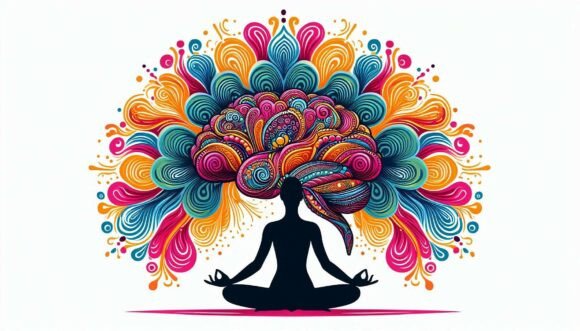 Brain Doing Yoga: A Visual Metaphor for Creative Clarity
