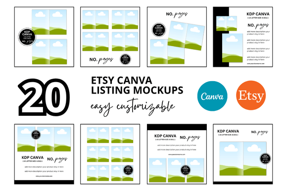 Effortless Etsy Listings: 20 KDP Mockups for Instant Download