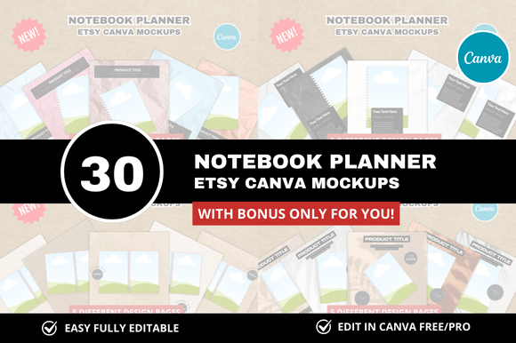 Elevate Your Brand with Professional Notebook Planner Mockups