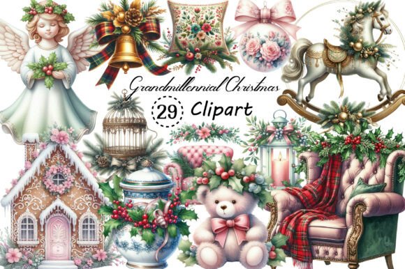 Grandmillennial Christmas Clipart: A Designer's Guide